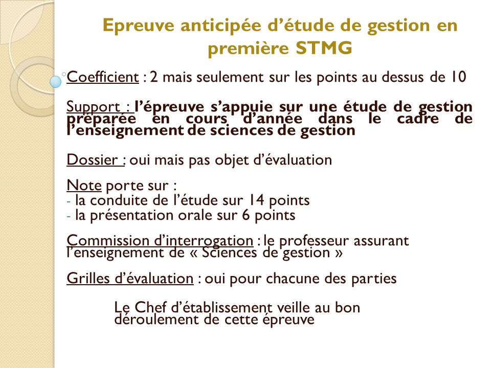 Etude De Gestion 1ère Stmg Exemple Synthese Le Meilleur Exemple